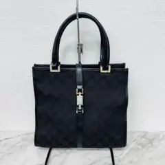 GUCCI グッチ トートバッグ ジャッキー ブラック GGキャンバス