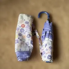 Disney Rapunzel 折りたたみ傘 花柄 パープルのサムネイル