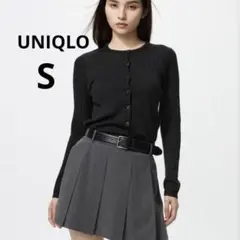 メリノリブクルーネックショートカーディガン　S UNIQLOのサムネイル