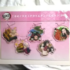 ☆鬼滅の刃 全集中展 京都 ご当地イラスト アクリルチャームセット
