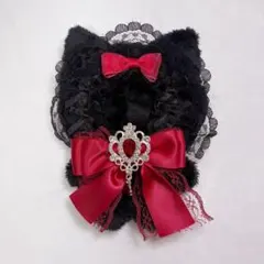 ぬい服 着ぐるみ 10cm～11cm用 ちびぐるみ 黒 赤 ねこ