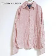 トミーフィルガー　ストライプシャツ ドレスシャツ　レッド　サイズ6 長袖ブラウス