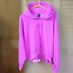 GAP フード付きスウェットパーカー ピンクL春色大きめビックパーカー