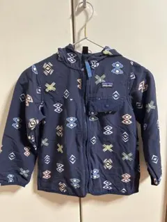 Patagonia キッズジャケット XS ネイビー 幾何学模様