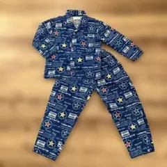 キッズ パジャマ 上下セット 星柄 ロゴ
