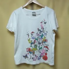 ScoLar 半袖Tシャツ ホワイト アニマル柄のサムネイル