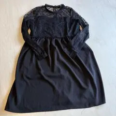 ZARA 黒のひざ丈ワンピース オケージョン　結婚式