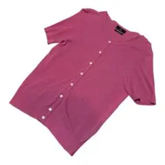 【極美品】INED 半袖カーディガン ピンク色 M