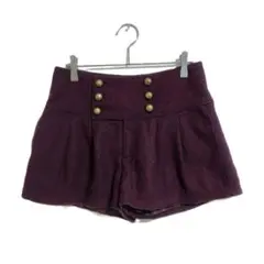 Ank Rouge ショートパンツ M ボルドー フレア 可愛い おしゃれ 上品のサムネイル