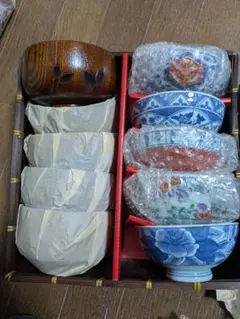 未使用　お椀　茶碗　各5点のセット　優工房 五彩庵 福　和食器