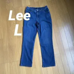 【374】美品　Lee ストレッチデニム　ストレート　ブルー