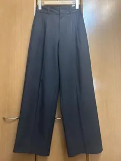 ジーユータックワイドパンツ(ストライプ)(丈標準70.0～74.0cm)sサイズ