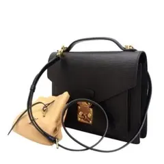本物 良品 ■ヴィトン■ エピ ノワール ブラック モンソー ショルダーバッグのサムネイル