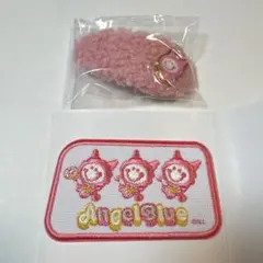 エンジェルブルー エニマイくじ ハニーデビル ボアヘアクリップ、刺繍ステッカー