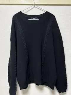 AZUL BY MOUSSY ブラック ケーブルニット セーターのサムネイル