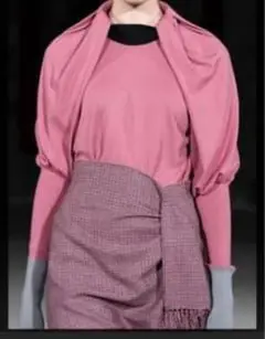 【support surface】 ピンク バルーンスリーブ ニットセーター