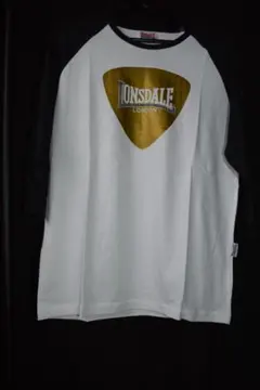 【新品未使用】LONSDELE　ロンズデール　七分丈ロゴTシャツ　黒×白Lのサムネイル