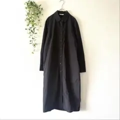 TOPTEN シャツワンピース 【85】黒 ブラック 長袖 韓国