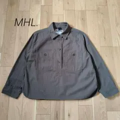MHL. コットンリネンプルオーバーシャツ カーキ Ⅰ