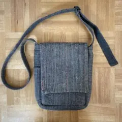 ハンドメイド グレー ショルダーバッグ ポシェット　キルティング