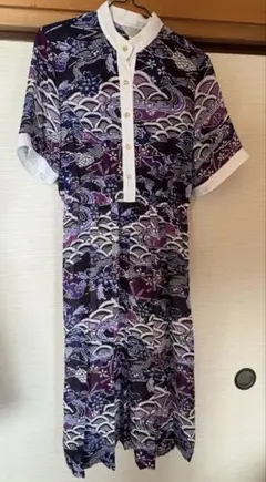 和柄 古着 ワンピース 半袖