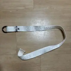 マークアンドロナ ベルト ホワイト ロゴ ゴルフウェア ドクロ