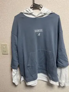 KANGOL カンゴール パーカー フェイクレイヤード ビッグシルエット L
