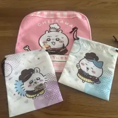 ココスちいかわコラボ　ハンカチ１、巾着２