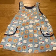 KP ニットプランナー ドーナツ柄　リバーシブルワンピース　90cm