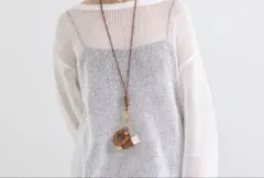 レザー リップスティックホルダー ネックレス ヒツキバスケットのサムネイル