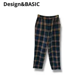 【デザインアンドベーシック】スラックス　カジュアル　パンツ　チェック柄　可愛い