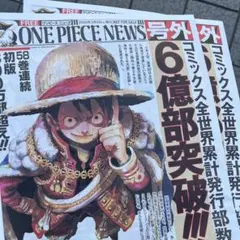 アニメONE PIECE NEWS号外　新聞　6億部突破記念　ワンピース　2部