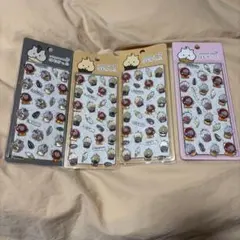 新品未開封品 4点セット はむかっぷ　ぷくぷくキャンディシール NEKO吉田産業