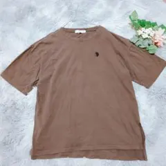 U.S. POLO ASSN. (F) ロゴ刺繍 半袖Tシャツ ユニセックス