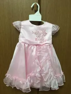 ベビードレス ピンク フリルペチコート付 パニエ 手洗い可