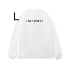 everyone back logo long sleeve tee shirt - メルカリ