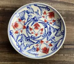 バッチャン焼　ベトナム食器　中皿　蓮　陶器　銘々皿のサムネイル