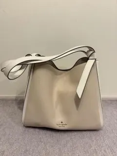 kate spade ベージュホワイトショルダーバッグ
