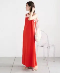 【試着のみ】mystic レイヤードキャミワンピース　レッド
