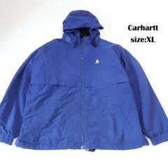 【希少】00s カーハート ナイロンジャケット アクティブ パーカー ブルー