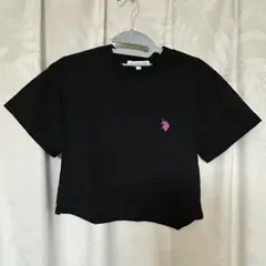 POLO ショート丈Tシャツ ブラックのサムネイル