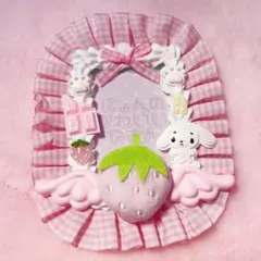 ホイップデコ 硬質ケース 量産型 平成女児 ピンク いちご リボン かわいい