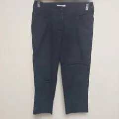 ネイビー カジュアルパンツ クロップド丈