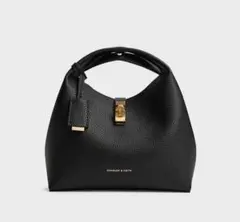 【美品】CHARLES & KEITH ブラック ハンドバッグ 3WAY