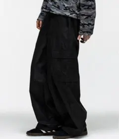 美品 00s NIKE ワイドカーゴパンツ 迷彩 総柄 裾絞りドローコード付き 美品 00s NIKE ワイドカーゴパンツ 迷彩 総柄 裾絞りドローコード付き