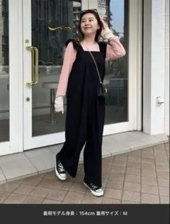 フリルショルダーサロペット Mサイズ　prose verse