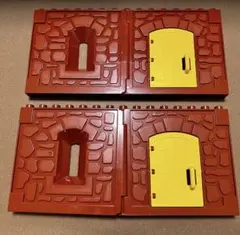 レゴ　デュプロ　【4枚セット】アンパンマンブロックラボ　壁　窓　石造り風