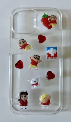 クレヨンしんちゃん　iPhone15 ケース　デコ
