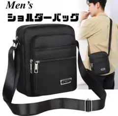 メンズ スマホショルダーバッグ 斜めがけ 軽量 コンパクト ブラック