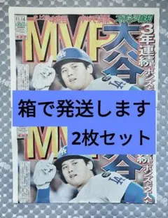 MVP2025年号外2枚　スポーツ報知　大谷翔平　ドジャース　メジャーリーグ